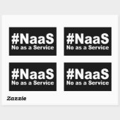 NAAS No As A Service おもしろいことわざ 長方形シール (シート)