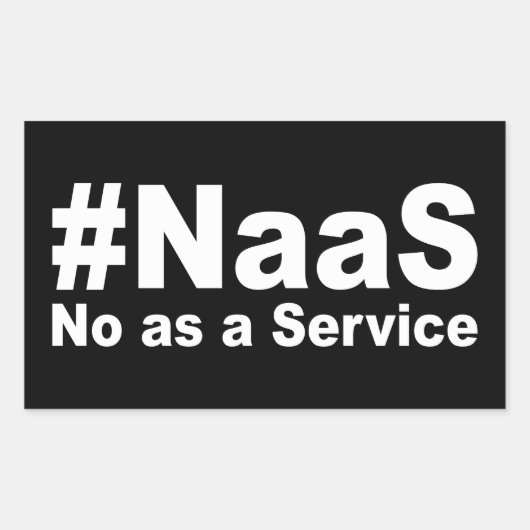 NAAS No As A Service おもしろいことわざ 長方形シール (正面)