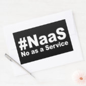 NAAS No As A Service おもしろいことわざ 長方形シール (封筒)
