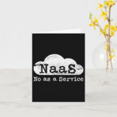 Naas No As A Service 冗談 クラウド コンピュータ おたく ユーモア カード (黄色い花)