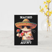 Nachoおもしろい平均叔母Cinco De Mayoメキシコ カード (黄色い花)