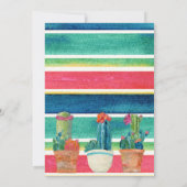 Nachoの平均カップルのシャワーの花の砂漠のサボテン 招待状 (裏面)