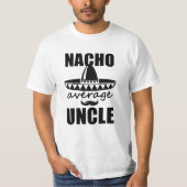 Nachoの平均叔父さんのワイシャツおもしろいなメンズTシャツ Tシャツ (正面)