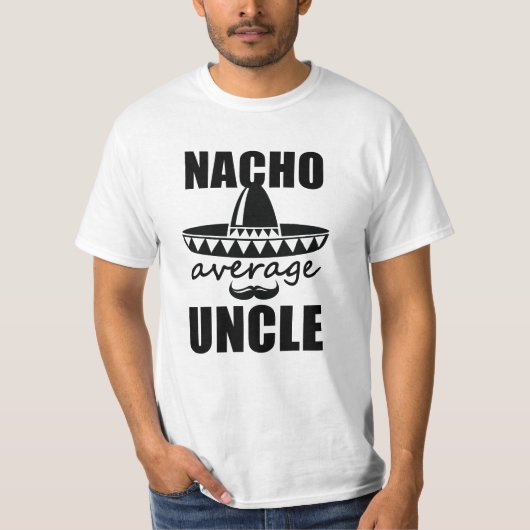 Nachoの平均叔父さんのワイシャツおもしろいなメンズTシャツ Tシャツ (正面)