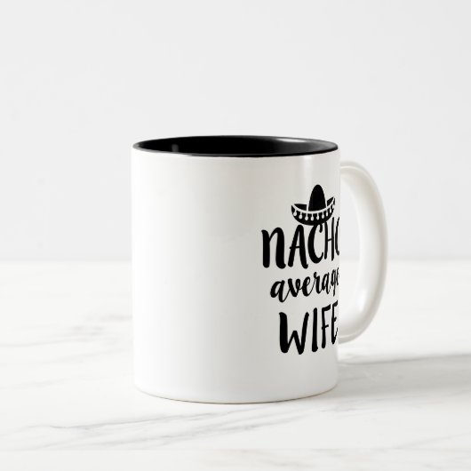 Nachoの平均妻のコーヒー・マグのかわいいギフト ツートーンマグカップ (正面右)