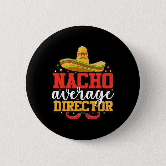 NachoメキシコおもしろいCinco De Mayo代表 缶バッジ (正面)