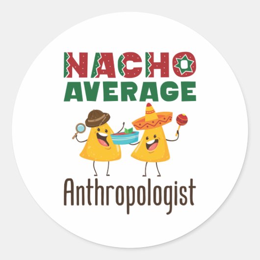 Nacho人類学平均人類学卒業生 ラウンドシール (正面)