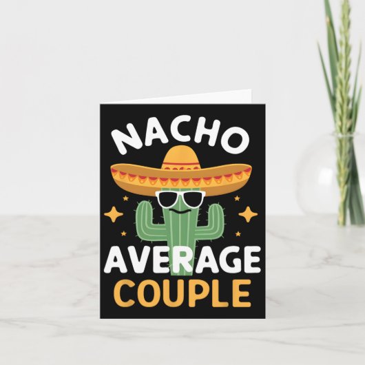 Nacho平おもしろい均カップルCinco De Mayo Mexican F カード (正面)