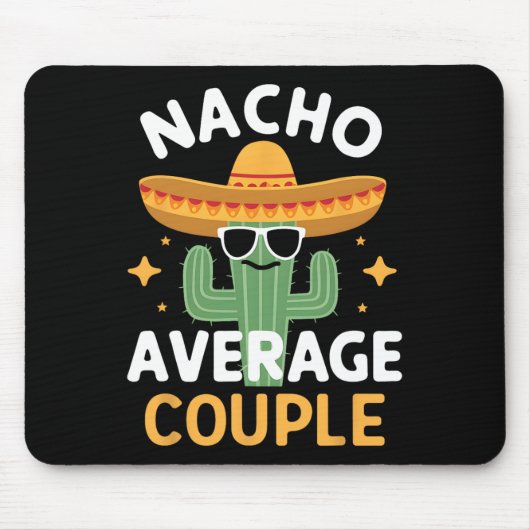 Nacho平おもしろい均カップルCinco De Mayo Mexican F マウスパッド (正面)
