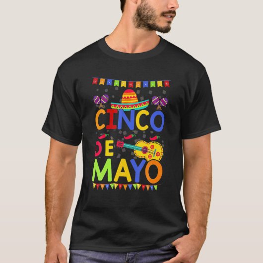 Nacho平おもしろい均叔父Cinco De Mayoメキシコ Tシャツ (正面)