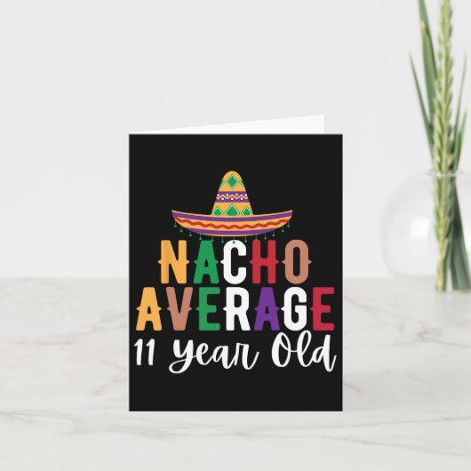 Nacho平おもしろい均11歳誕生日シンコデ カード (正面)