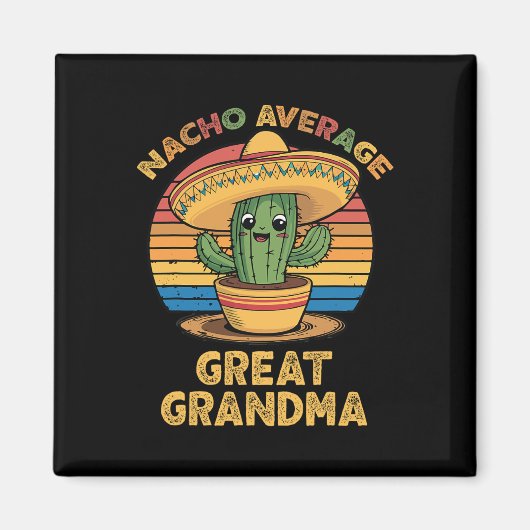 Nacho平均おばあちゃん素晴らしマッチメキシコのCinco マグネット (正面)
