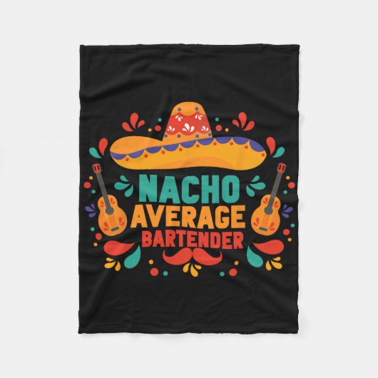 Nacho平均おもしろいランテンコデマヨメキシコ フリースブランケット (正面)