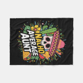 Nacho平均おもしろい叔母とソンブレロ・シンコデマ フリースブランケット (正面(横))