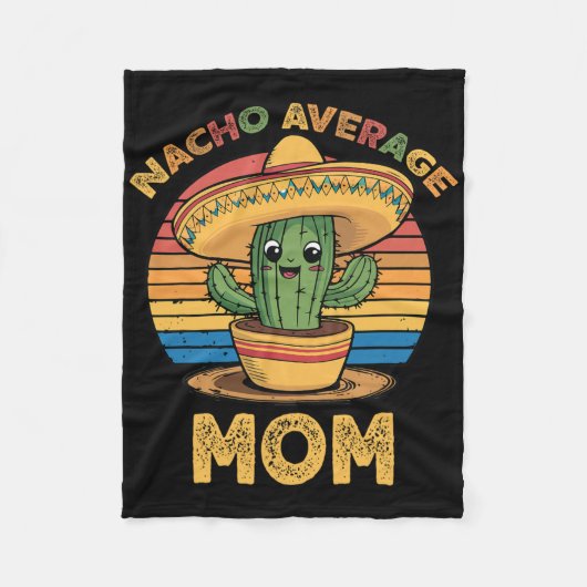 Nacho平均ママ一致メキシコのCinco De Mayo F フリースブランケット (正面)
