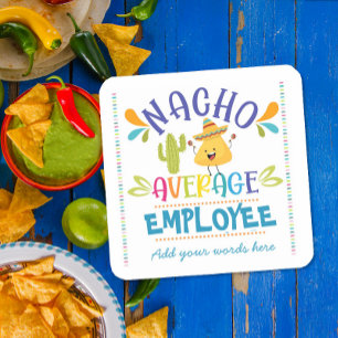 nacho平均従業員ステッカー スクエアシール