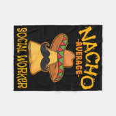 Nacho平均社会労働者のケースワーカー厚生制度 フリースブランケット (正面(横))