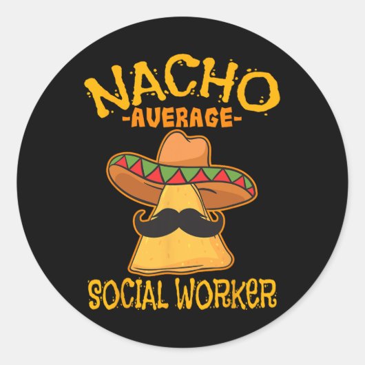 Nacho平均社会労働者のケースワーカー厚生制度 ラウンドシール (正面)