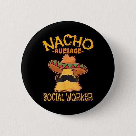 Nacho平均社会労働者のケースワーカー厚生制度 缶バッジ (正面)