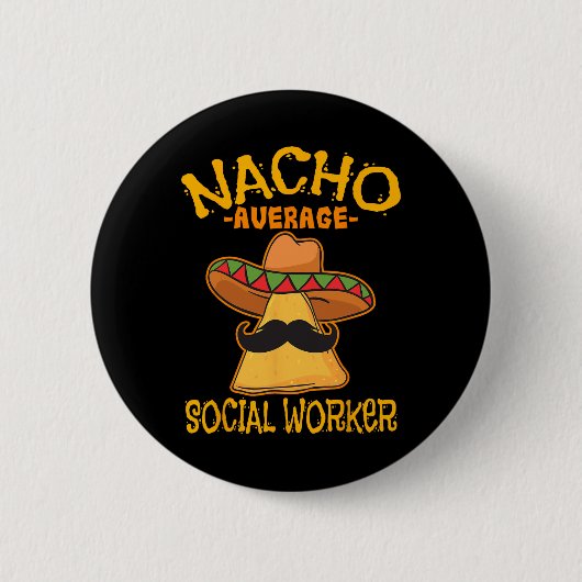 Nacho平均社会労働者のケースワーカー厚生制度 缶バッジ (正面)