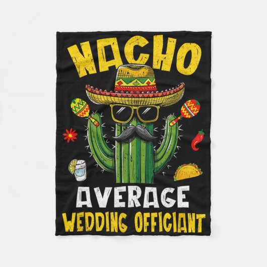 Nacho Average結婚の官おもしろい笑わされる条 フリースブランケット (正面)