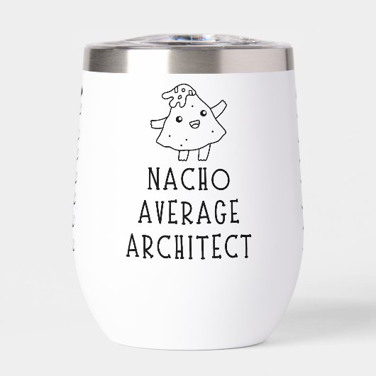 Nacho Average Architect Funny Cartoon Custom Pun (正面)