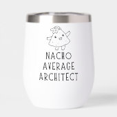 Nacho Average Architect Funny Cartoon Custom Pun (背面)