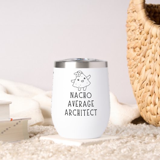 Nacho Average Architect Funny Cartoon Custom Pun (リビング (回転後))