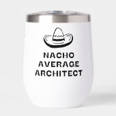 Nacho Average Architect Funny Sombrero Pun Graphic (正面)
