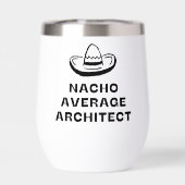 Nacho Average Architect Funny Sombrero Pun Graphic (背面)