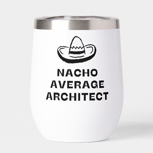 Nacho Average Architect Funny Sombrero Pun Graphic (背面)
