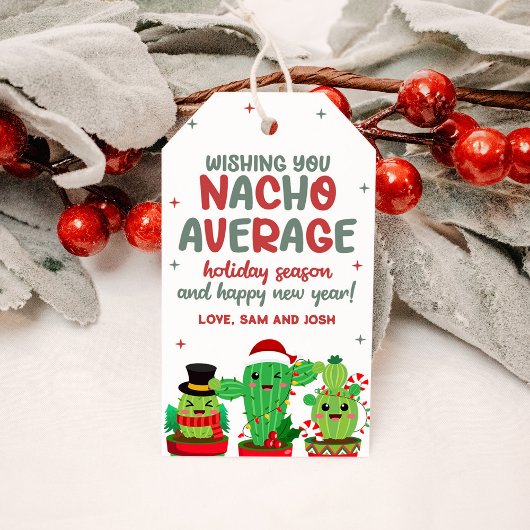 Nacho Average Christmas Holiday ギフトタグ