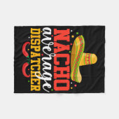 Nacho Average Dispatcher Funny Mexican Cinco De Ma フリースブランケット (正面(横))