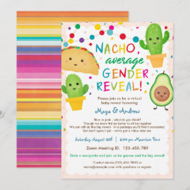 Nacho Average Gender Reveal – バーチャルベビーシャワー 招待状