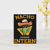 Nacho Average Intern Funny New Job Coworker Office カード (黄色い花)