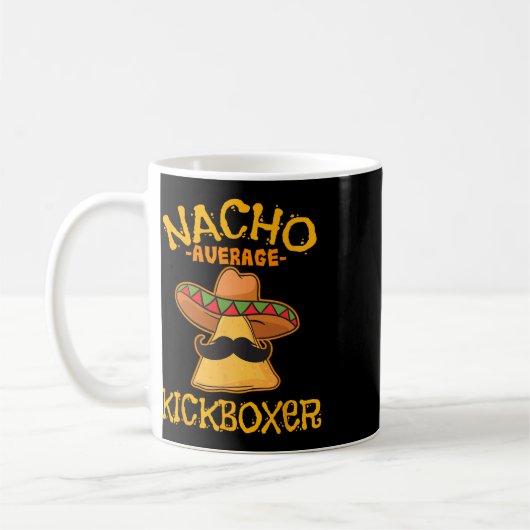 Nacho Average Kickboxer Cinco De Mayo Mexican Kick コーヒーマグカップ (左)