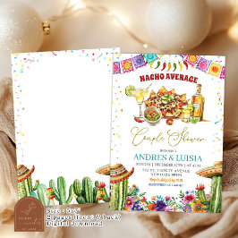 Nacho Average Margaritas Floral Couple Shower 招待状