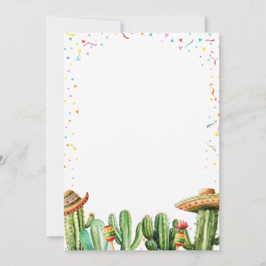 Nacho Average Margaritas Floral Couple Shower 招待状 (裏面)