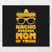 Nacho Average Mom Of Twins Mexican Cinco de Mayo ビールラベル (シングルラベル)