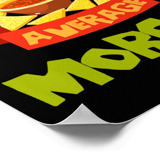 Nacho Average Morgan Funny Birthday Personalized N ポスター (角)