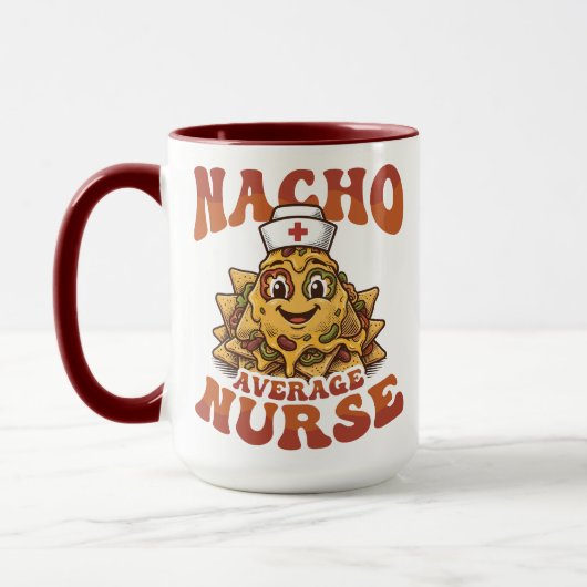Nacho Average Nurse Funny Cinco de Mayo マグカップ (左)