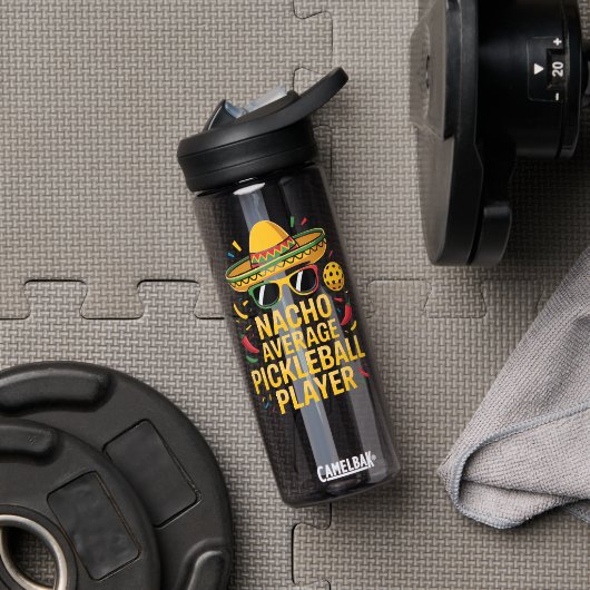 Nacho Average Pickleball Player ウォーターボトル (ジム (回転後))
