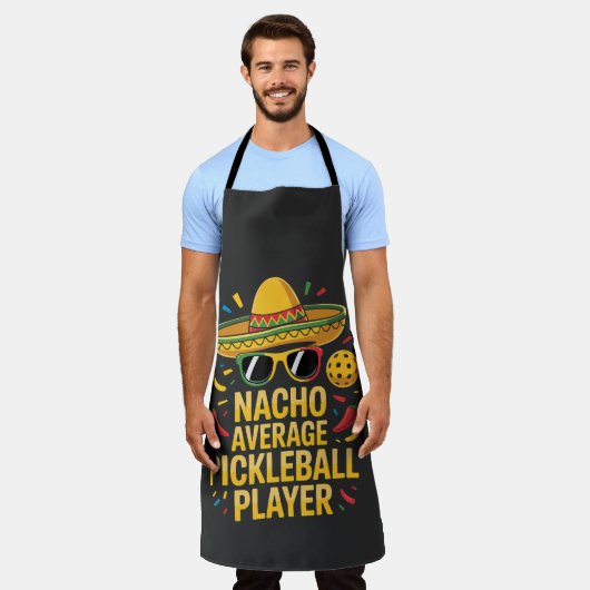 Nacho Average Pickleball Player エプロン (着用した状態)