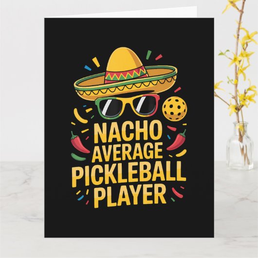 Nacho Average Pickleball Player カード (黄色い花)