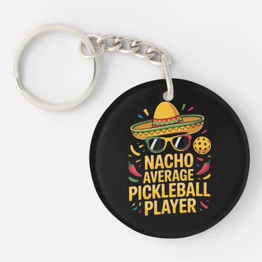 Nacho Average Pickleball Player キーホルダー (正面)