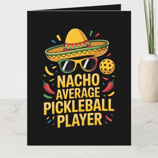 Nacho Average Pickleball Player サンキューカード (正面)