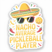 Nacho Average Pickleball Player シール (正面)