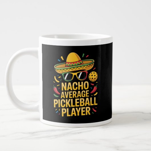 Nacho Average Pickleball Player ジャンボコーヒーマグカップ (左)