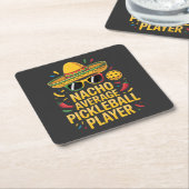 Nacho Average Pickleball Player スクエアペーパーコースター (アングル)