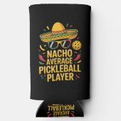 Nacho Average Pickleball Player スリム缶クーラー (裏面)